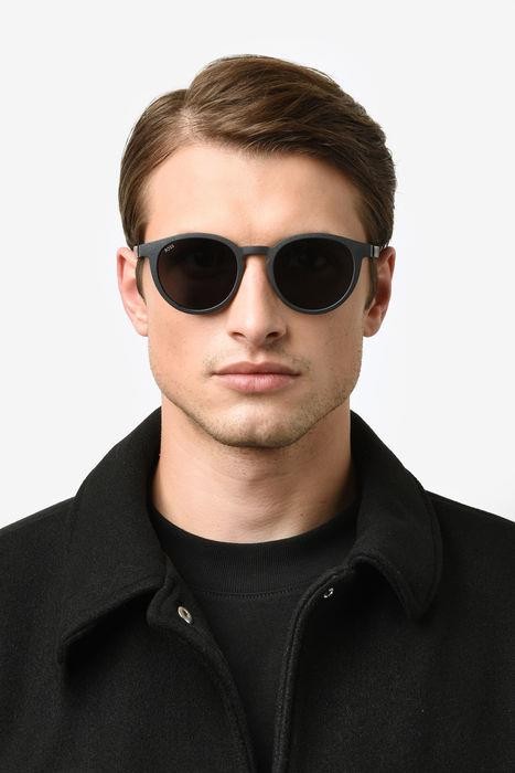 Sonnenbrillen Hugo Boss 1575/S 206447 (0WM IR) farbe black beige form rund gläser grey