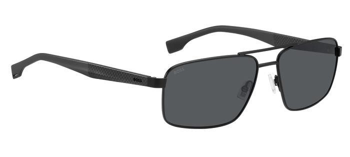 Occhiali da sole Hugo Boss 1580/S 206451 (O6W 2K) colore matte black grey forma navigator lenti grey antireflex