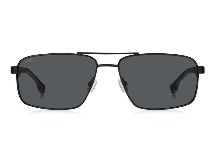 Occhiali da sole Hugo Boss 1580/S 206451 (O6W 2K) colore matte black grey forma navigator lenti grey antireflex