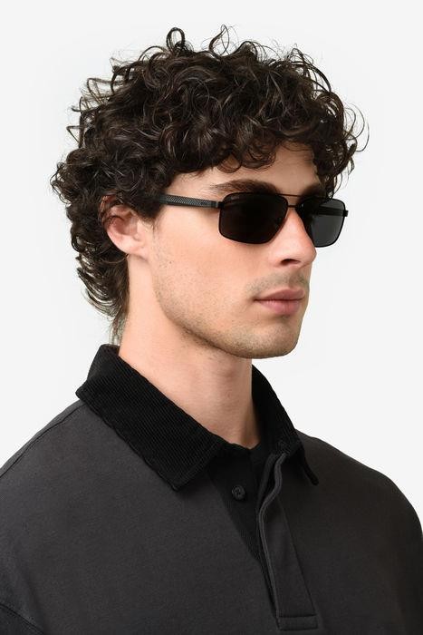 Occhiali da sole Hugo Boss 1580/S 206451 (O6W 2K) colore matte black grey forma navigator lenti grey antireflex