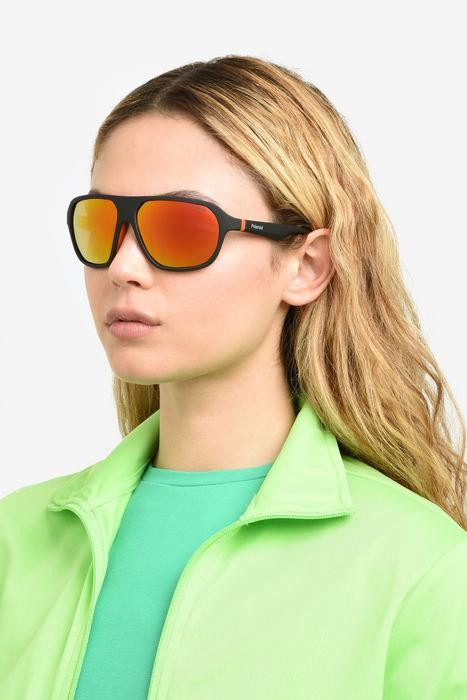 Sonnenbrillen Polaroid Pld 2152/S 206454 (RC2 OZ) farbe matte black orange form rechteckig gläser red multilayer polarized