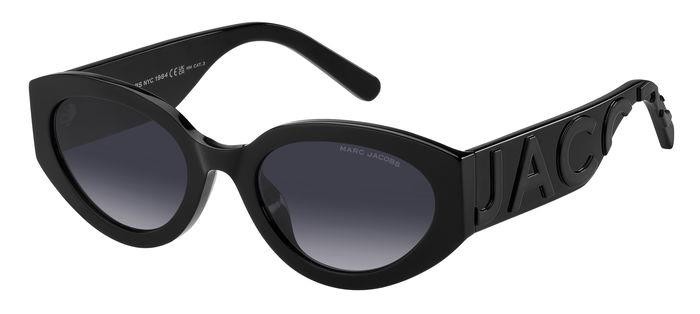 Occhiali da sole Marc Jacobs 694/G 206459 (08A 9O) colore black grey forma cat eye lenti dark grey shaded