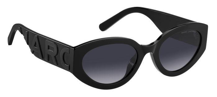 Occhiali da sole Marc Jacobs 694/G 206459 (08A 9O) colore black grey forma cat eye lenti dark grey shaded