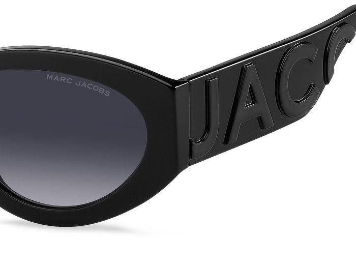 Occhiali da sole Marc Jacobs 694/G 206459 (08A 9O) colore black grey forma cat eye lenti dark grey shaded