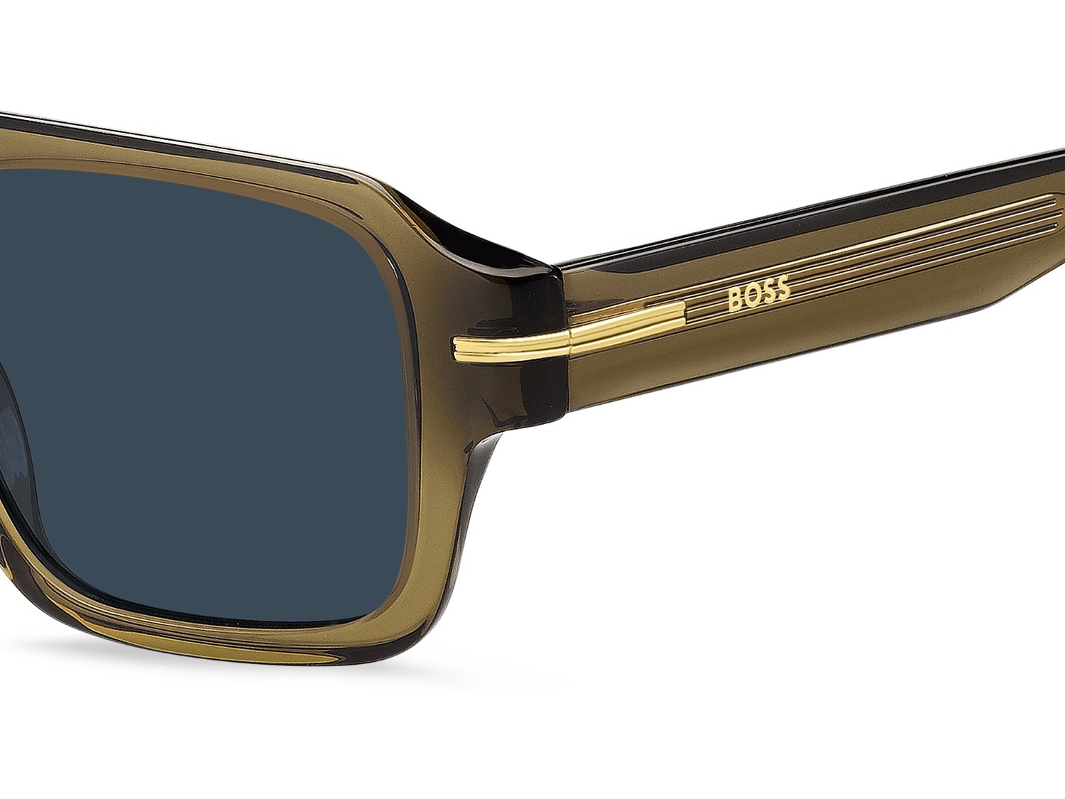 Occhiali da sole Hugo Boss 1595/S 206466 09Q KU colore brown forma rettangolare lenti blue