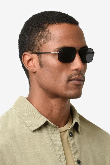 Occhiali da sole Hugo Boss 1603/S 206468 (124 IR) colore matte black silver forma quadrato lenti grey