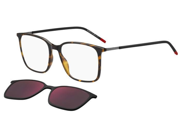 Brillen Hugo Hg 1270/CS 206483 (581 AO) farbe havana black form rechteckig gläser red mirror