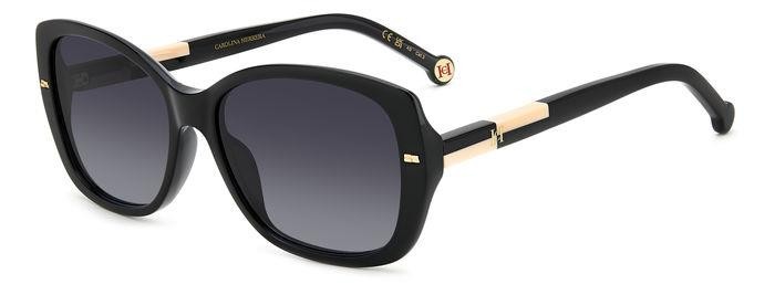 Occhiali da sole Carolina Herrera Her 0176/G 206512 (KDX 9O) colore black nude forma farfalla lenti dark grey shaded