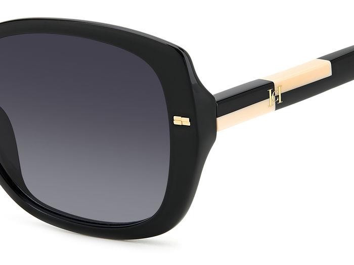 Occhiali da sole Carolina Herrera Her 0176/G 206512 (KDX 9O) colore black nude forma farfalla lenti dark grey shaded