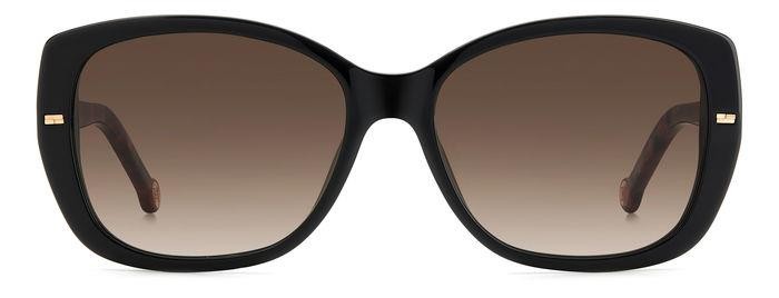 Occhiali da sole Carolina Herrera Her 0176/G 206512 (OIT HA) colore black red forma farfalla lenti brown shaded