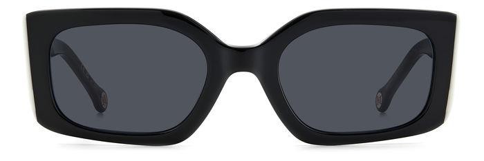 Occhiali da sole Carolina Herrera Her 0182/S 206514 (80S IR) colore black white forma rettangolare lenti grey