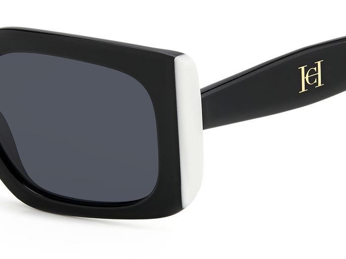 Occhiali da sole Carolina Herrera Her 0182/S 206514 (80S IR) colore black white forma rettangolare lenti grey