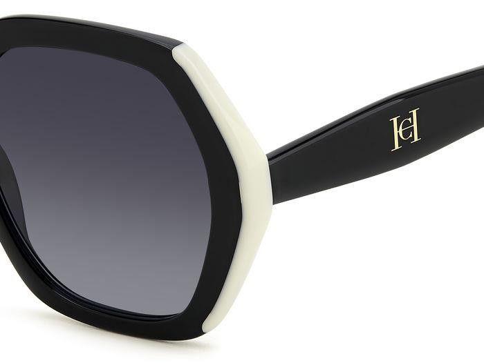 Occhiali da sole Carolina Herrera Her 0181/S 206517 (80S 9O) colore black white forma geometrico lenti dark grey shaded