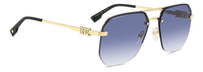 Occhiali da sole Dsquared2 D2 0103/S 206526 (LKS 08) colore gold blue forma geometrico lenti dk blue shaded
