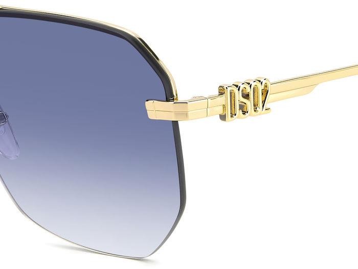 Occhiali da sole Dsquared2 D2 0103/S 206526 (LKS 08) colore gold blue forma geometrico lenti dk blue shaded