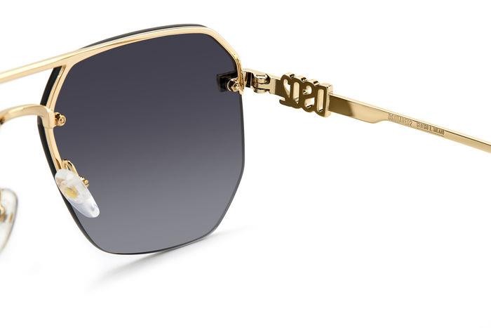Sonnenbrillen Dsquared2 D2 0103/S 206526 (RHL 9O) farbe gold black_ form geometrisch gläser dark grey shaded