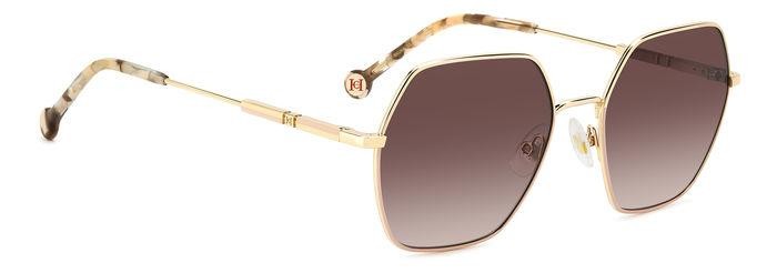 Occhiali da sole Carolina Herrera Her 0183/S 206533 (BKU HA) colore gold nude forma geometrico lenti brown shaded