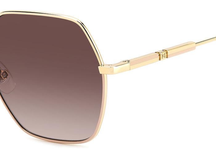 Occhiali da sole Carolina Herrera Her 0183/S 206533 (BKU HA) colore gold nude forma geometrico lenti brown shaded