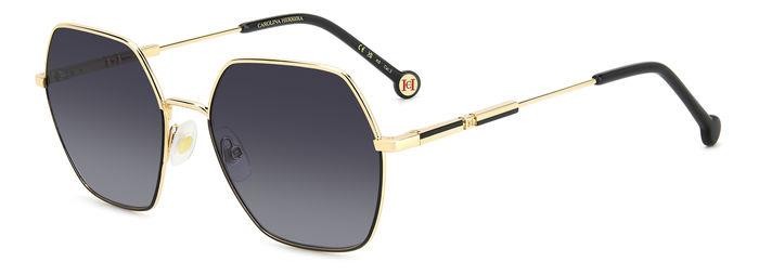 Occhiali da sole Carolina Herrera Her 0183/S 206533 (RHL 9O) colore gold black_ forma geometrico lenti dark grey shaded