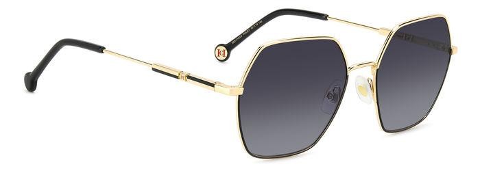 Occhiali da sole Carolina Herrera Her 0183/S 206533 (RHL 9O) colore gold black_ forma geometrico lenti dark grey shaded