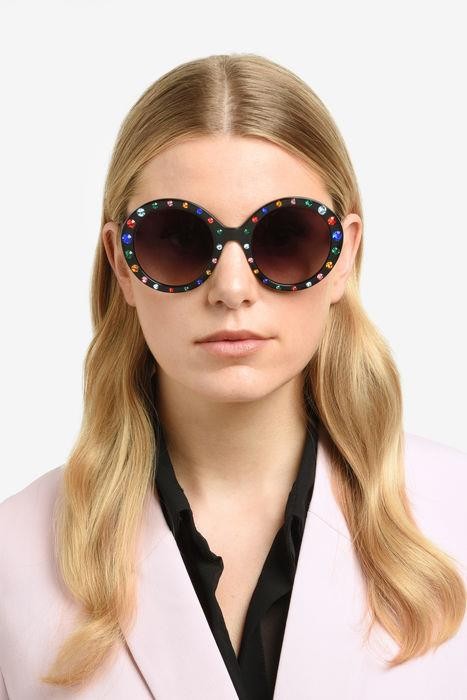 Sonnenbrillen Kate Spade Zya/G 206536 (SZE HA) farbe black multicolor form rund gläser brown shaded