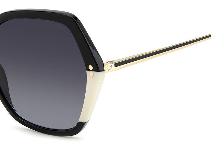 Occhiali da sole Carolina Herrera Her 0185/S 206554 (80S 9O) colore black white forma geometrico lenti dark grey shaded