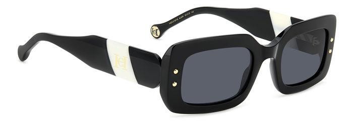 Occhiali da sole Carolina Herrera Her 0187/S 206557 (80S IR) colore black white forma rettangolare lenti grey