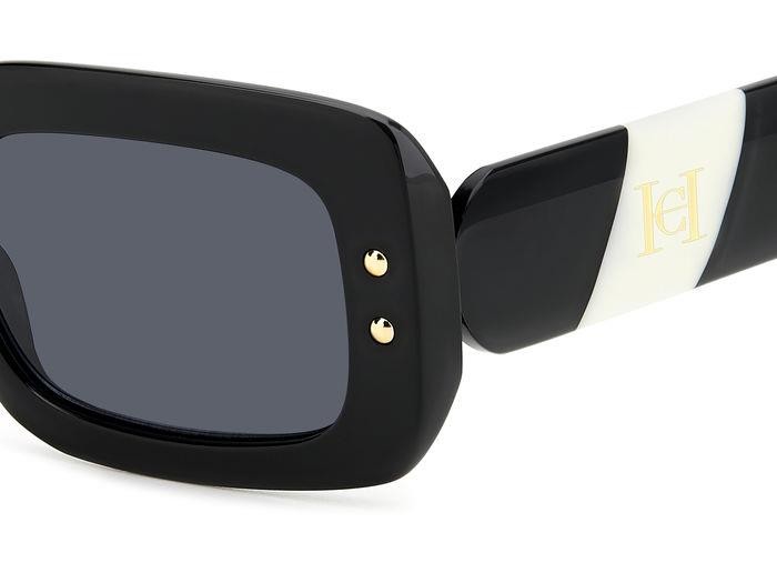 Occhiali da sole Carolina Herrera Her 0187/S 206557 (80S IR) colore black white forma rettangolare lenti grey