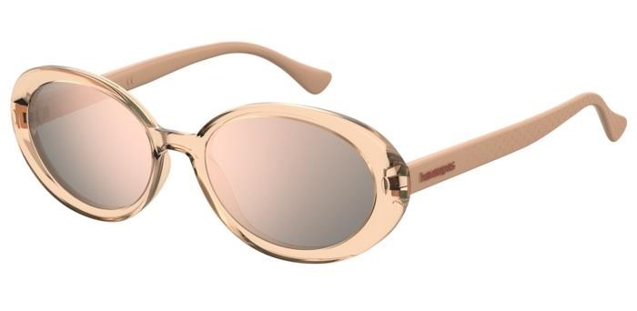 Sonnenbrillen Havaianas Calhetas 206603 (9R6 0J) farbe salmon form oval gläser rosegold multilayer