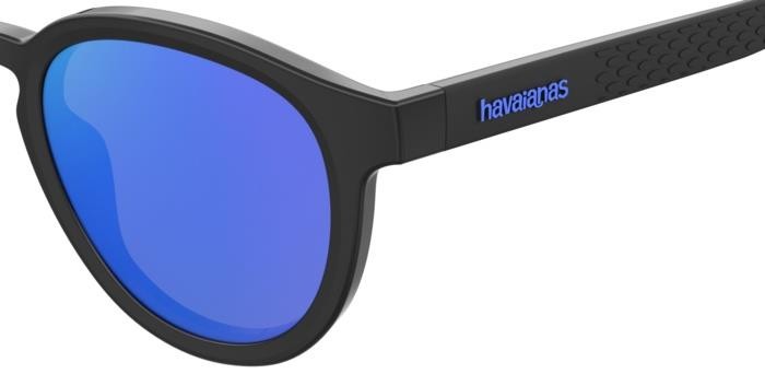 Sonnenbrillen Havaianas Cedro 206604 (D51 Z0) farbe black blue form rund gläser blue multilayer