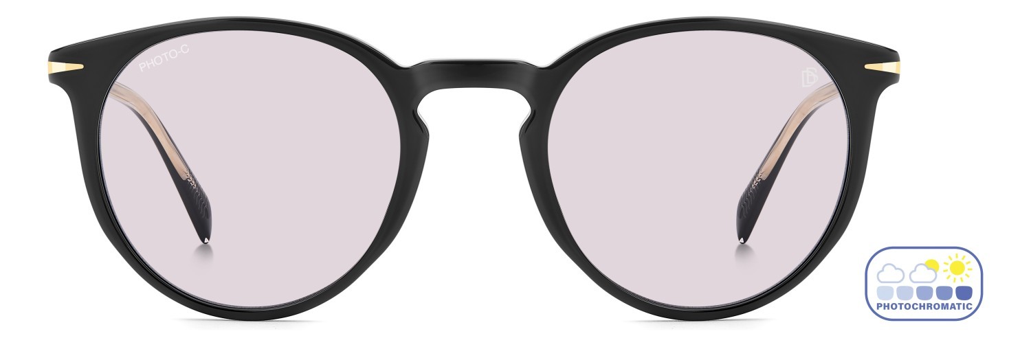 Sunglasses David Beckham Db 1139/S 206606 807 GB color black shape pantos lenses grey azure