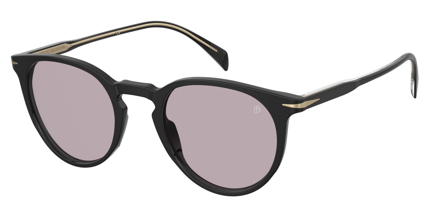 Sunglasses David Beckham Db 1139/S 206606 807 KE color black shape pantos lenses violet to grey photochromatic