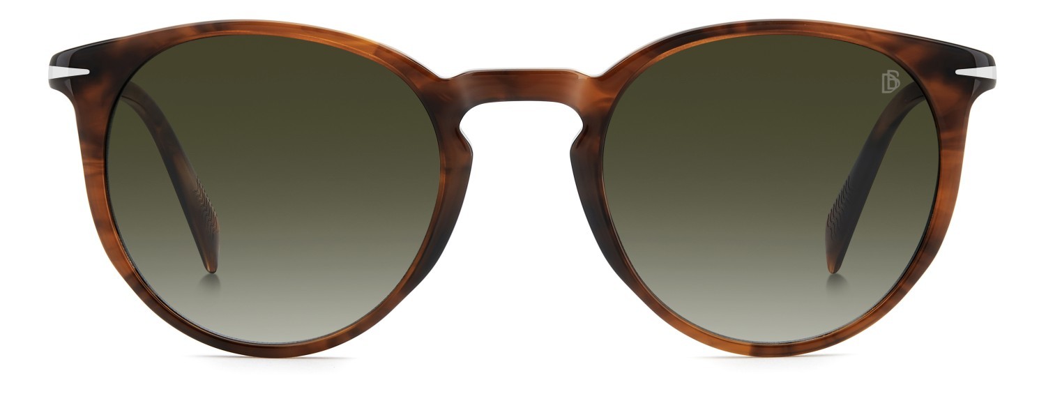 Occhiali da sole David Beckham Db 1139/S 206606 EX4 9K colore brown horn forma pantos lenti green shaded