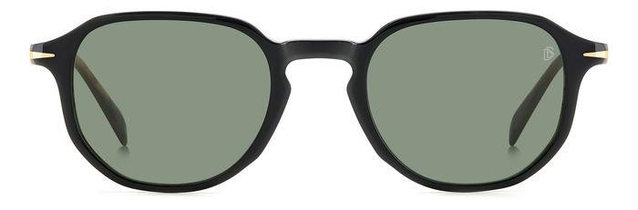Sunglasses David Beckham Db 1140/S 206607 (05K O7) color black striped brown shape geometric lenses green lightgreen antireflex