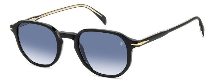 Sunglasses David Beckham Db 1140/S 206607 (807 08) color black shape geometric lenses dk blue shaded