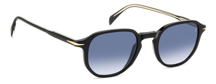 Sunglasses David Beckham Db 1140/S 206607 (807 08) color black shape geometric lenses dk blue shaded