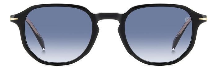 Sunglasses David Beckham Db 1140/S 206607 (807 08) color black shape geometric lenses dk blue shaded