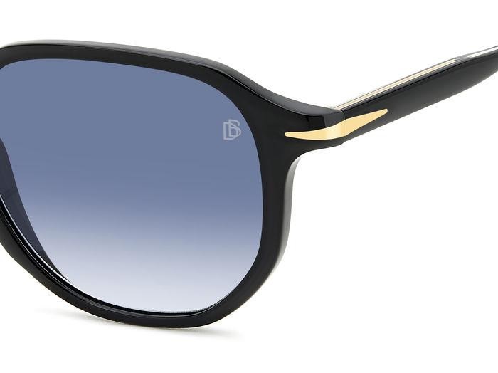 Sunglasses David Beckham Db 1140/S 206607 (807 08) color black shape geometric lenses dk blue shaded