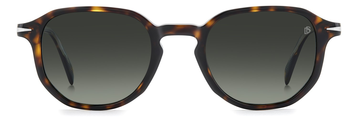 Occhiali da sole David Beckham Db 1140/S 206607 086 LB colore havana forma rettangolare lenti green shaded polarized