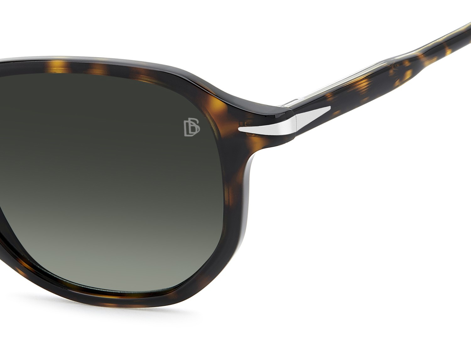 Occhiali da sole David Beckham Db 1140/S 206607 086 LB colore havana forma rettangolare lenti green shaded polarized