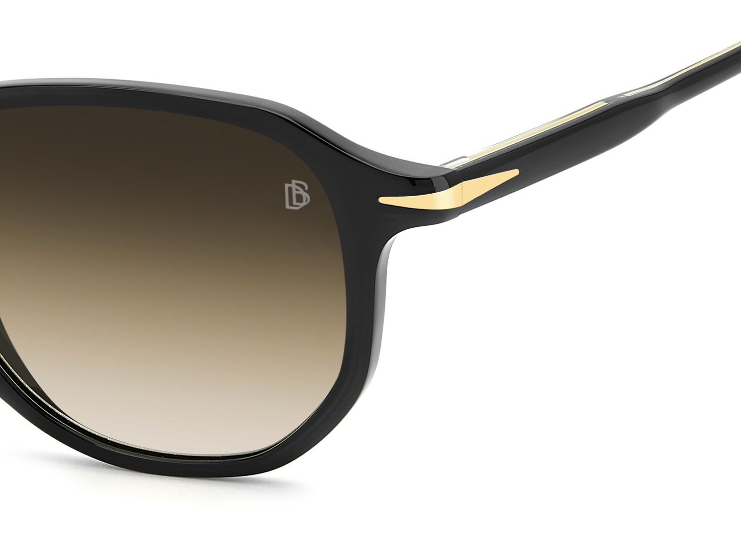 Sunglasses David Beckham Db 1140/S 206607 807 N4 color black shape rectangle lenses brown shaded brick