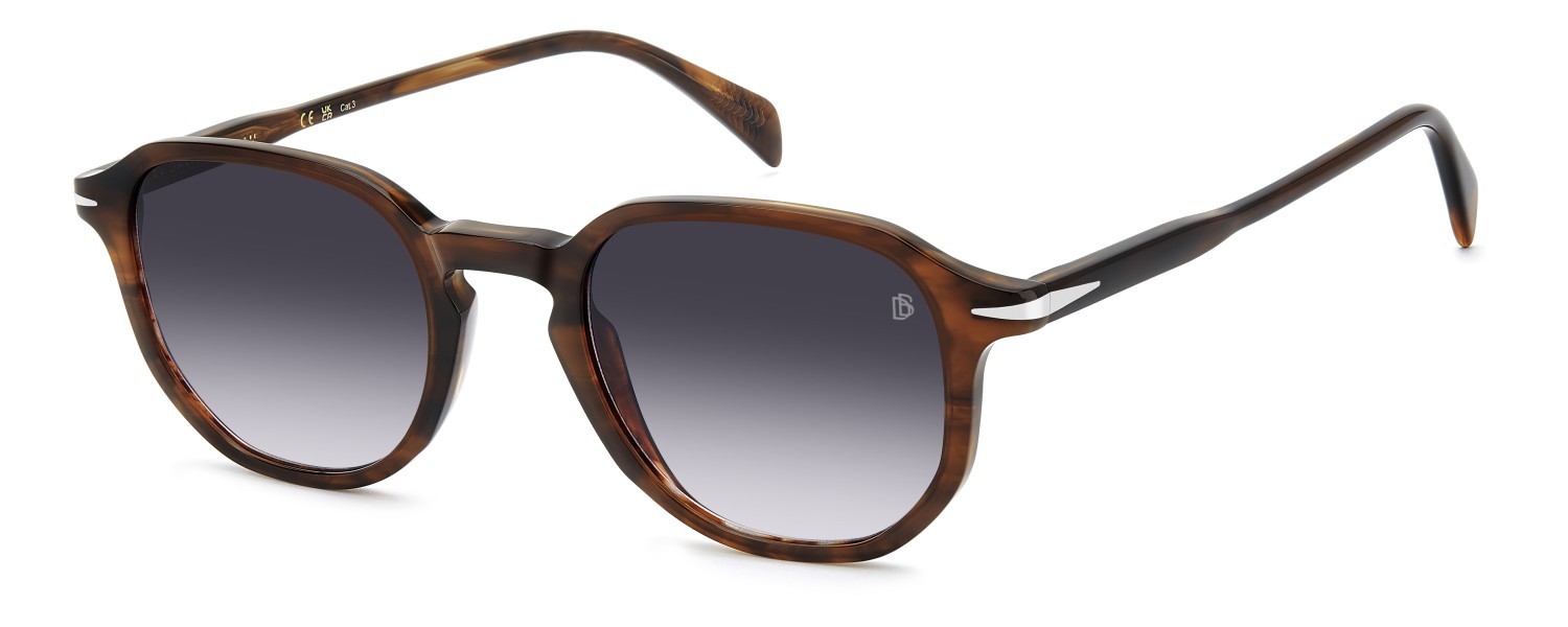 Occhiali da sole David Beckham Db 1140/S 206607 EX4 DG colore brown horn forma rettangolare lenti violet shaded