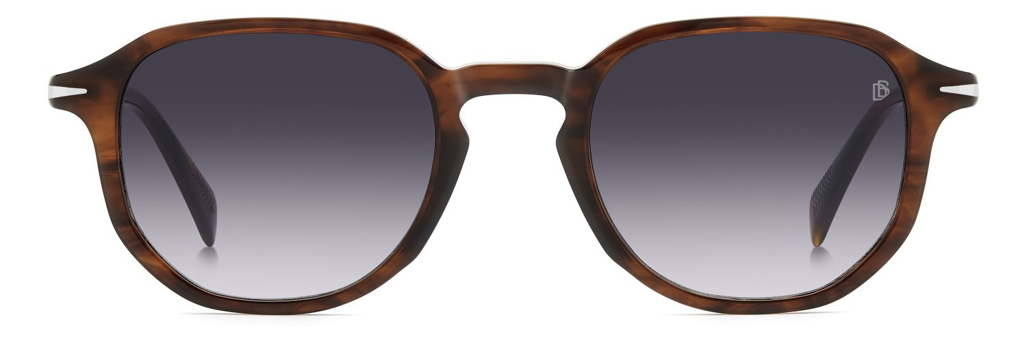 Occhiali da sole David Beckham Db 1140/S 206607 EX4 DG colore brown horn forma rettangolare lenti violet shaded