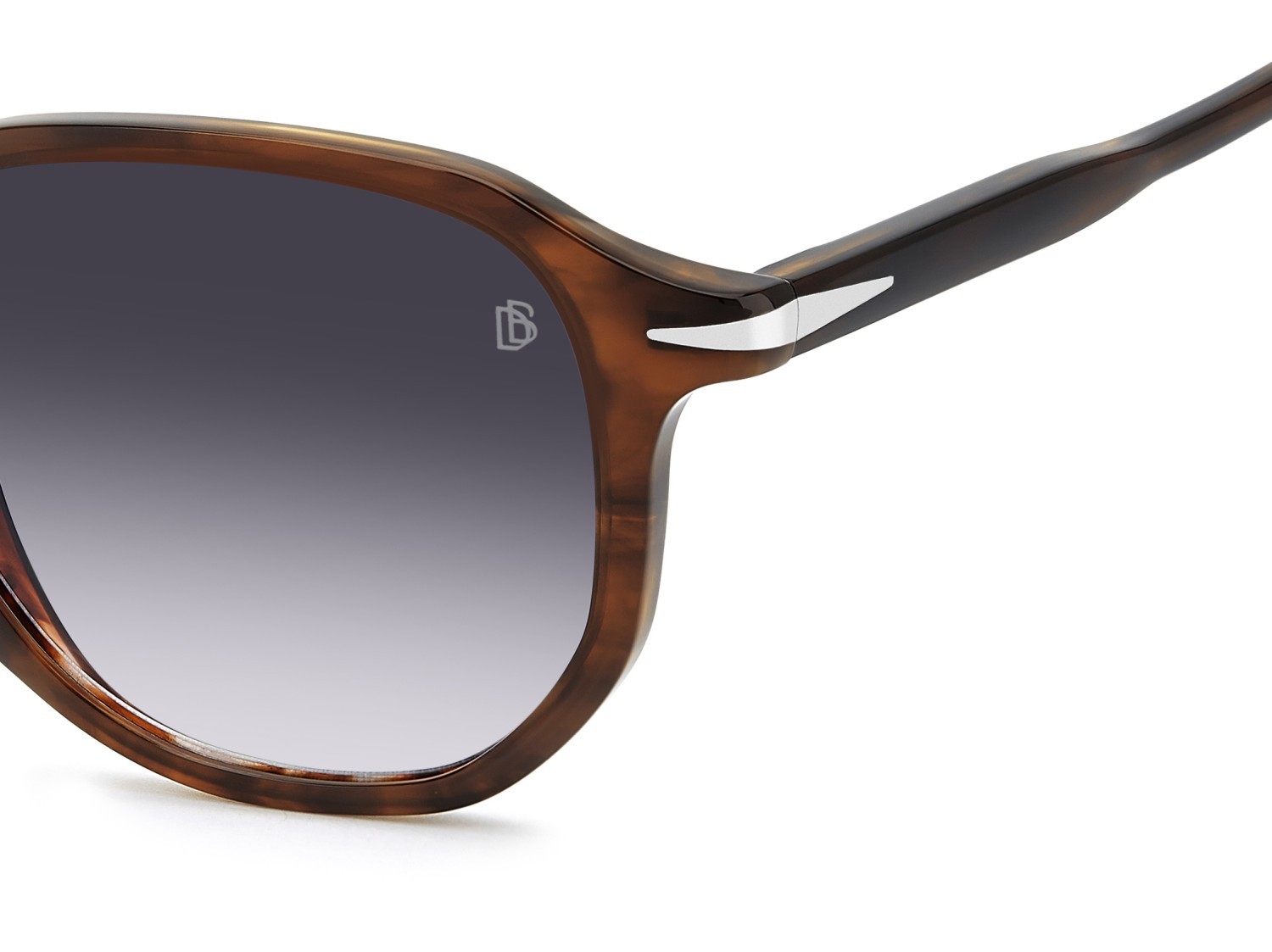 Occhiali da sole David Beckham Db 1140/S 206607 EX4 DG colore brown horn forma rettangolare lenti violet shaded