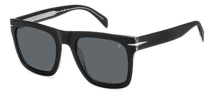 Sunglasses David Beckham Db 7000/S FLAT 206608 (7C5 IR) color black crystal shape square lenses grey