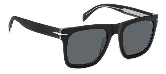 Sunglasses David Beckham Db 7000/S FLAT 206608 (7C5 IR) color black crystal shape square lenses grey