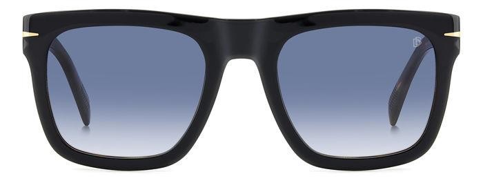 Sunglasses David Beckham Db 7000/S FLAT 206608 (WR7 08) color black havana shape square lenses dk blue shaded