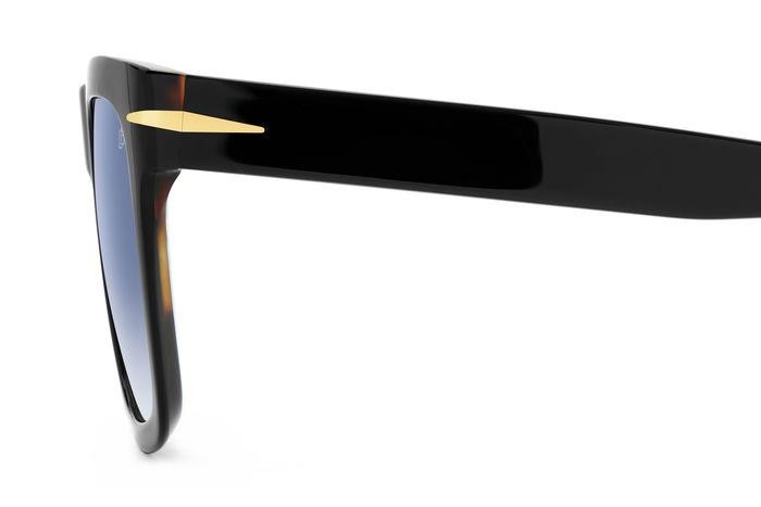 Sunglasses David Beckham Db 7000/S FLAT 206608 (WR7 08) color black havana shape square lenses dk blue shaded