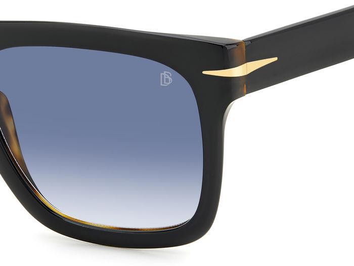Sunglasses David Beckham Db 7000/S FLAT 206608 (WR7 08) color black havana shape square lenses dk blue shaded