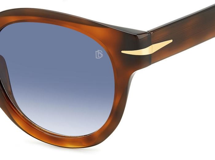 Sunglasses David Beckham Db 7041/S FLAT 206609 (WR9 08) color brown havana shape pantos lenses dk blue shaded